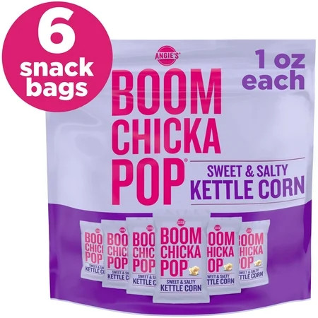 Angie's BOOMCHICKAPOP Sweet & Salty Kettle Corn, Non-Candy Easter Basket Stuffer, 1 oz. (6 Count) | Walmart (US)