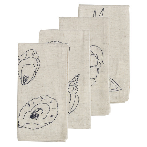 4 Piece Feast Cotton & Linen Napkin Set | Temple & Webster | Temple & Webster AU