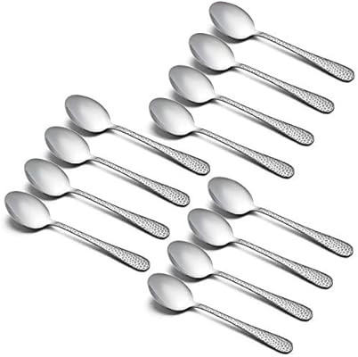 12-Piece Kids Toddler Spoon Set, HaWare Stainless Steel Preschooler Utensils Mini Flatware Set, H... | Amazon (US)
