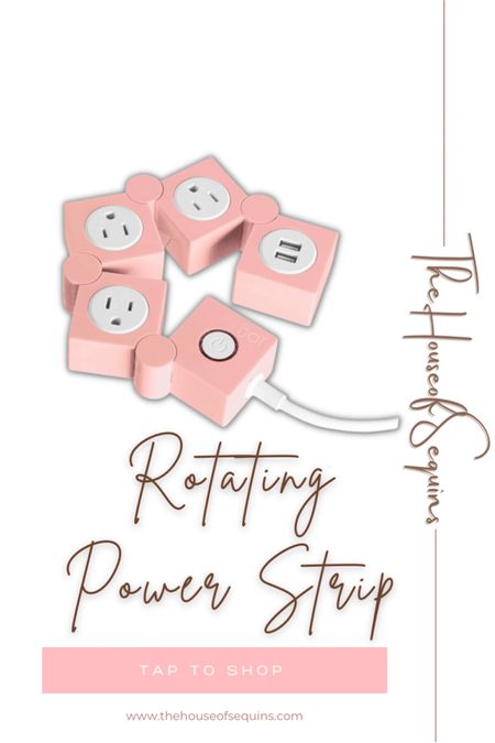Rotating power strip. Amazon finds, Walmart finds. #thehouseofsequins #houseofsequins #tiktok #reels #lifehacks #home #homefinds #office