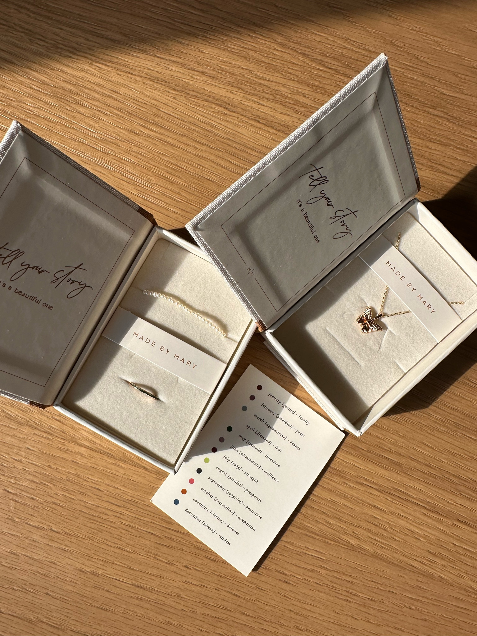 Butterfly neckace + birthstone ring and pearl bracelet from made by Mary!  They have the cutest jewelry!💛 use my code for 10%OFF ILIANA10

#LTKbeauty #LTKfindsunder100 #LTKsalealert