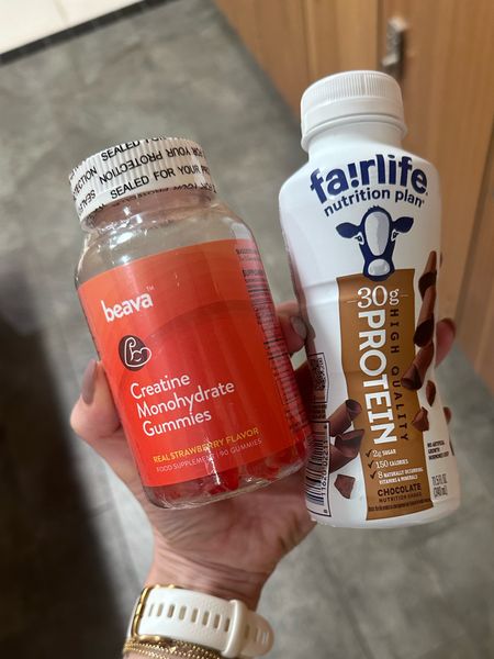 Two supplements I take after my workout. Creatine for muscle building and 30 grams of protein to meet my daily protein goals. I love both the chocolate and vanilla shakes! 

#LTKfindsunder50 #LTKfitness