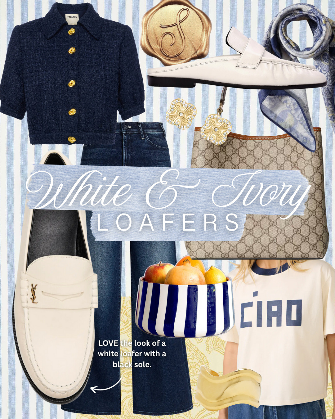 The shoe that's about to be everywhere this fall: loafers! There's something about a white/ivory loafer with a black sole that I love! Great way to lighten up your fall outfits as well 

 #LTKSeasonal #LTKOver40 #LTKShoeCrush