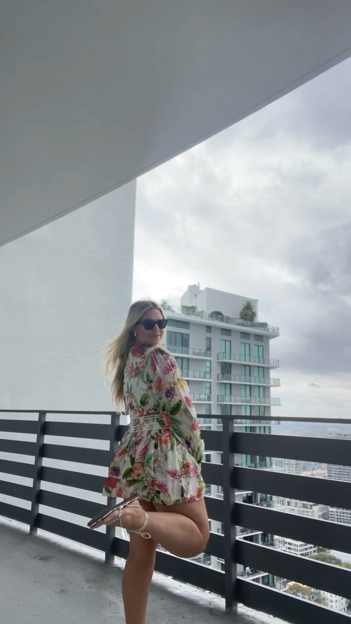 Linked my Roccoco Sand floral dress, Tkee sandals, and Saint Laurent sunnies — daily edit cover from Found by Em
