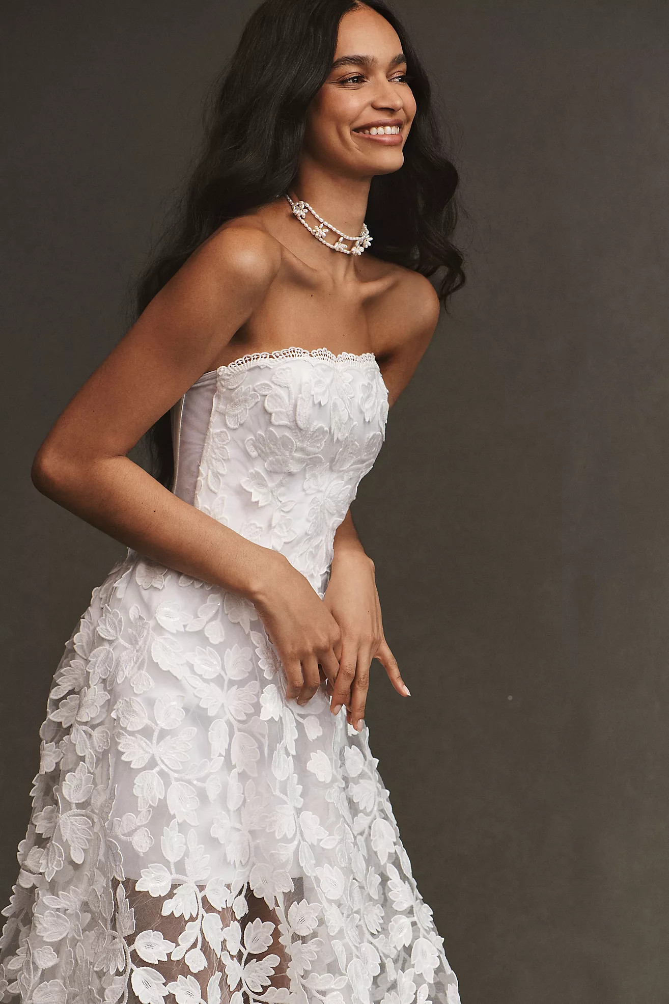 Helsi Florence Strapless A-Line Midi Dress | Anthropologie (US)