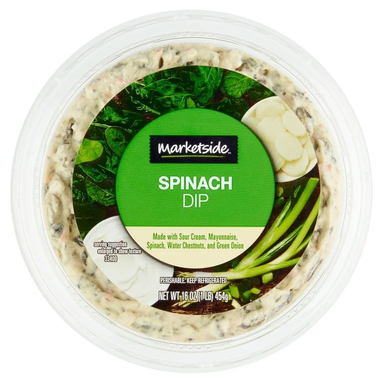 Marketside Premium Ready-to-Serve Spinach Dip Small Tub (16 oz, 1 Count), Gluten-Free | Walmart (US)