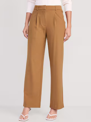 Extra High-Waisted Pleated Taylor Trouser Wide-Leg Pants for Women | Old Navy (US)