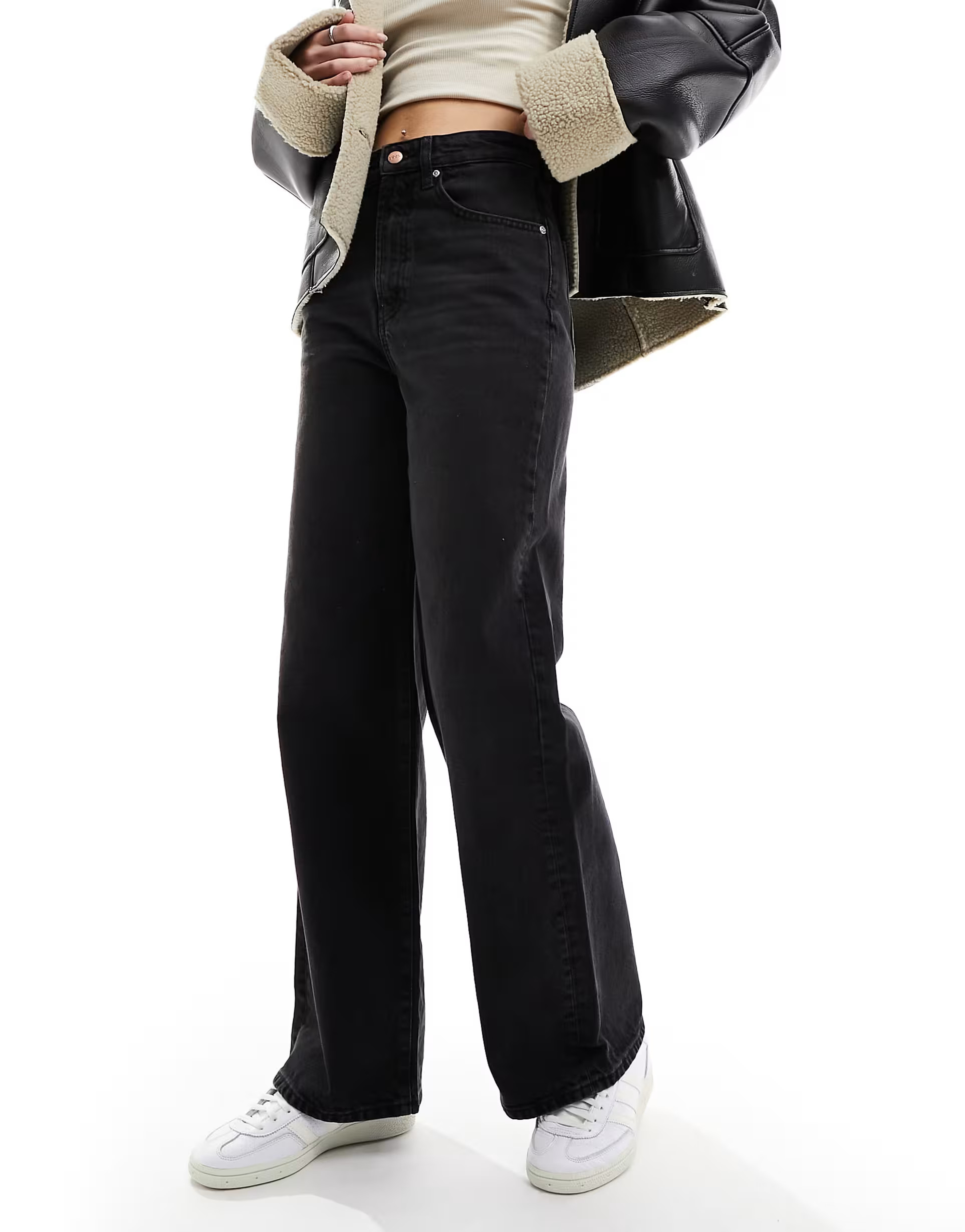 ONLY Hope wide leg jean in black | ASOS (Global)