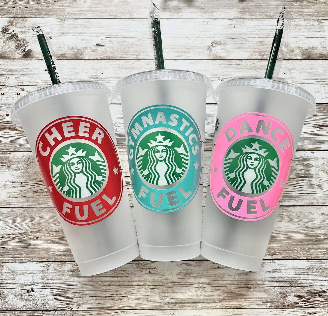 Cheer, Gymnastics or Dance Fuel | Personalized Starbucks Cold Cup, Reusable Plastic Beverage Tumb... | Etsy (US)
