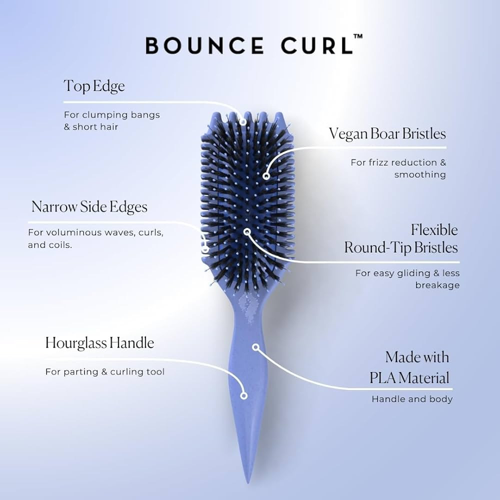 Bounce Curl Volume EdgeLift Brush, 5-in-1 Tool for Volumized Waves, Curls & Coils - Blue | Amazon (US)
