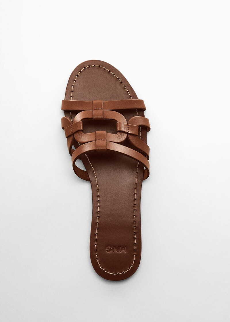 Leather straps sandals -  Women | Mango United Kingdom | MANGO (UK)
