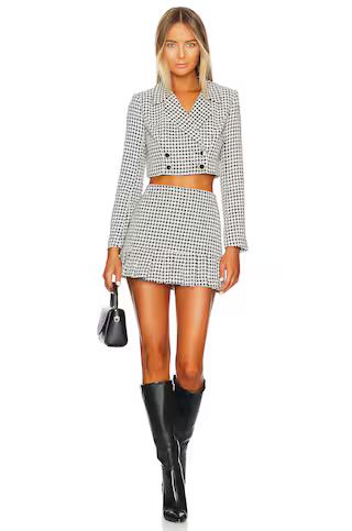 MAJORELLE Jayla Mini Skirt in Houndstooth from Revolve.com | Revolve Clothing (Global)