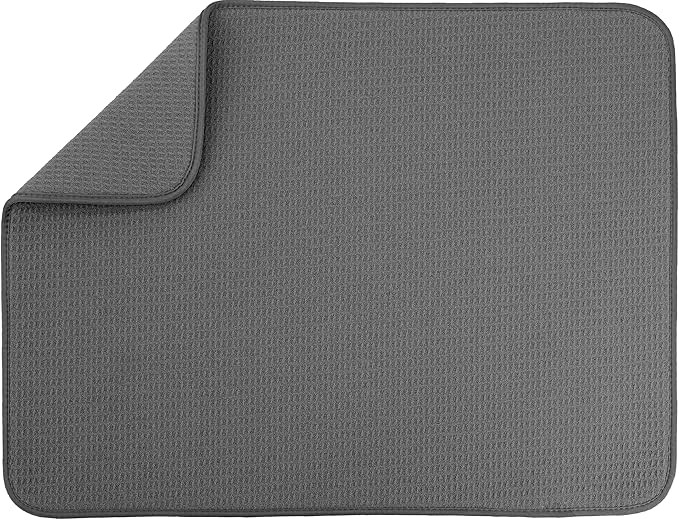 S&T INC. Dish Drying Mat XL, 18” x 24”, Absorbent Microfiber Kitchen Counter Mat, Dish Drying... | Amazon (US)