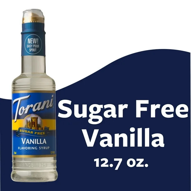 Torani Sugar Free Vanilla Syrup, Zero Calorie, Authentic Coffeehouse Syrup, 16.5 oz | Walmart (US)