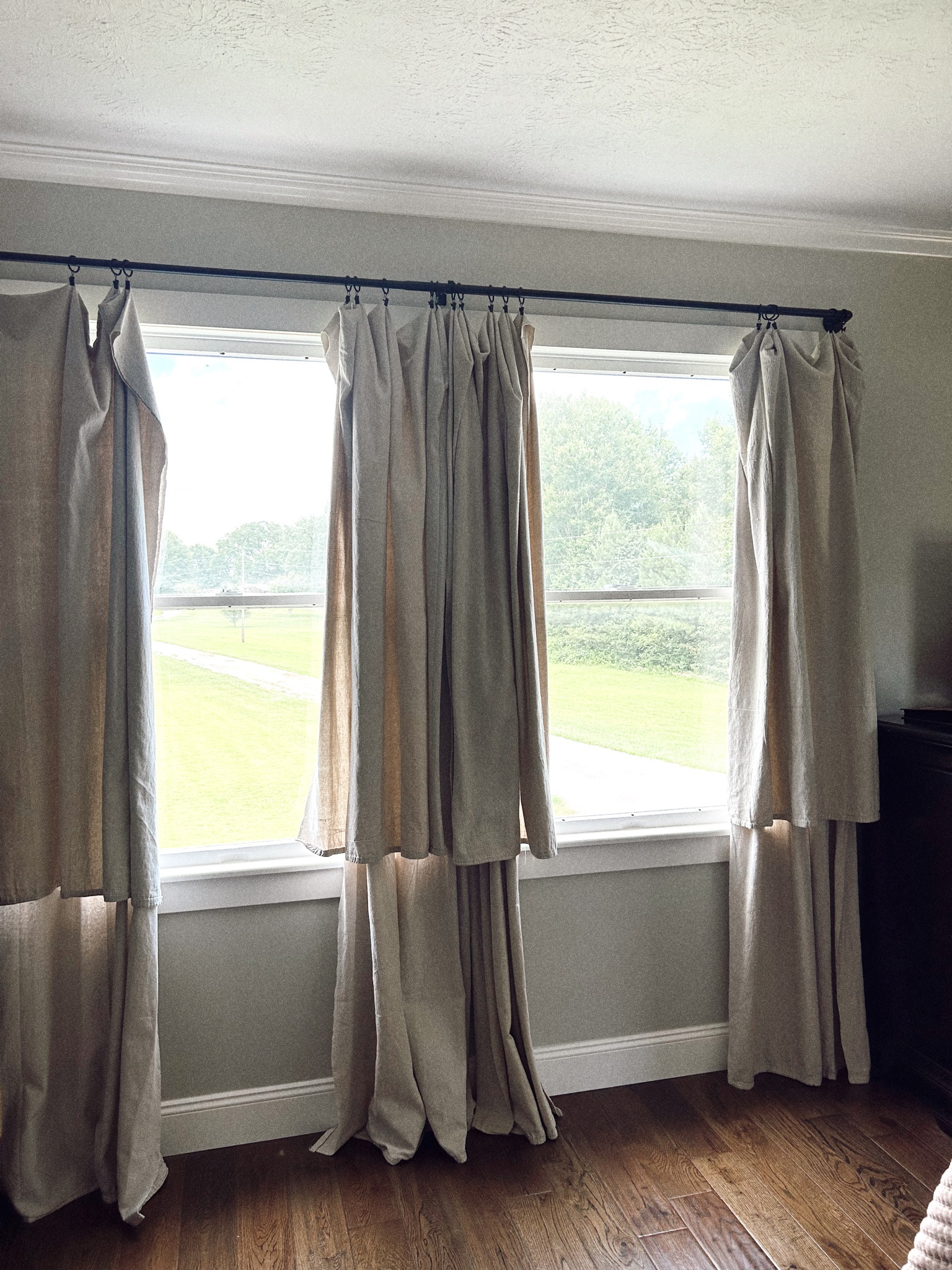 Farmhouse drop cloth curtains all from Amazon! 

#LTKunder50 #LTKsalealert #LTKhome