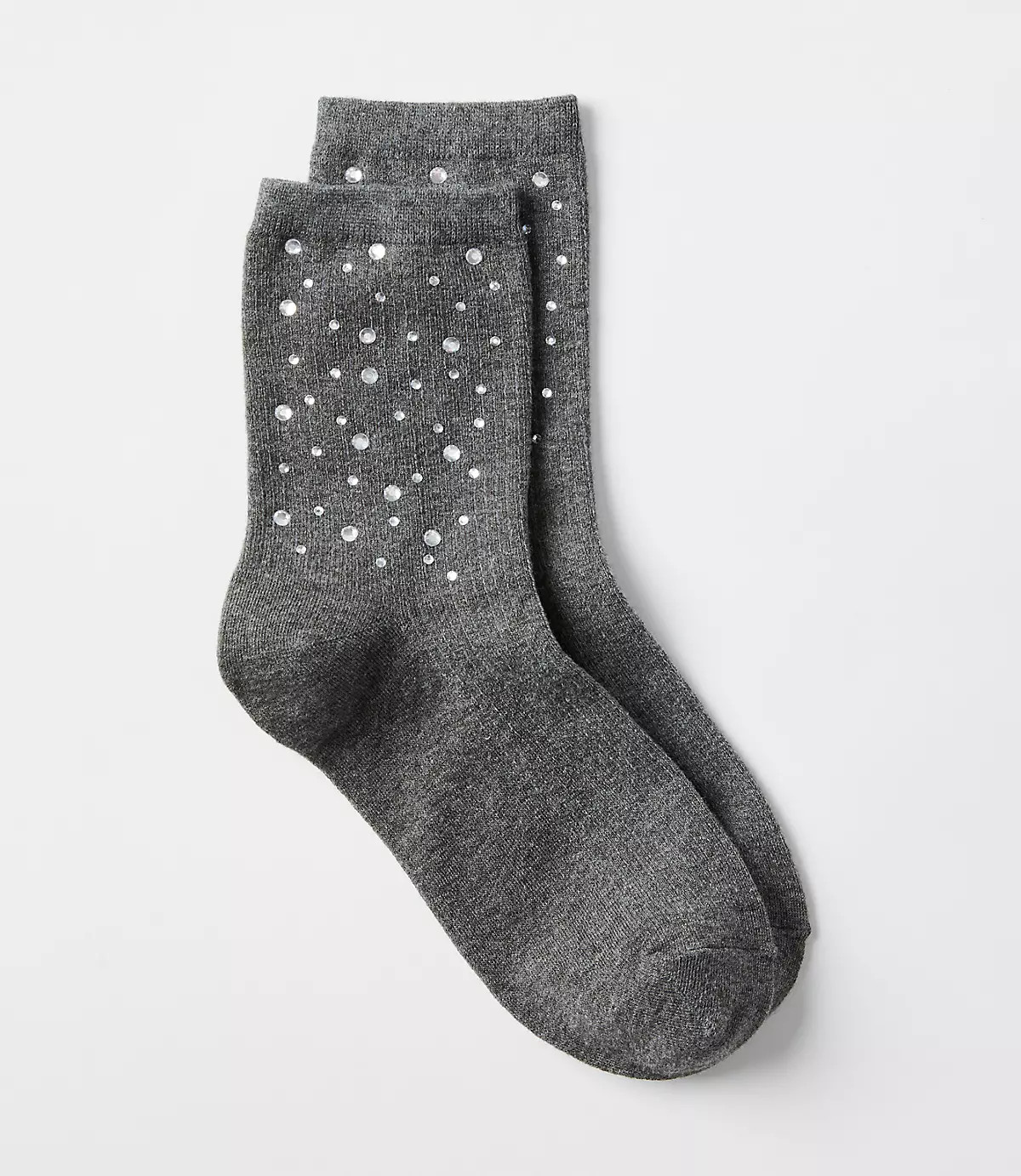 Sparkle Embellished Crew Socks | LOFT