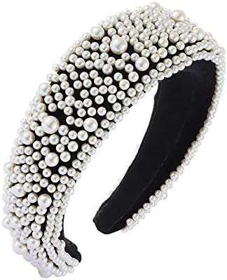 Rhinestone Headband Padded Bejeweled Sparkly Party Velvet Baroque Hairband Crystal Statement Head... | Amazon (US)