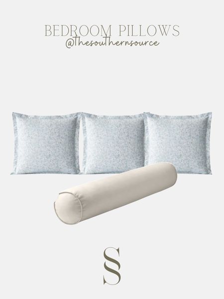 Blue floral euro shams under $100! Linen bolster pillow for king size bed 

#LTKhome #LTKU #LTKFind
