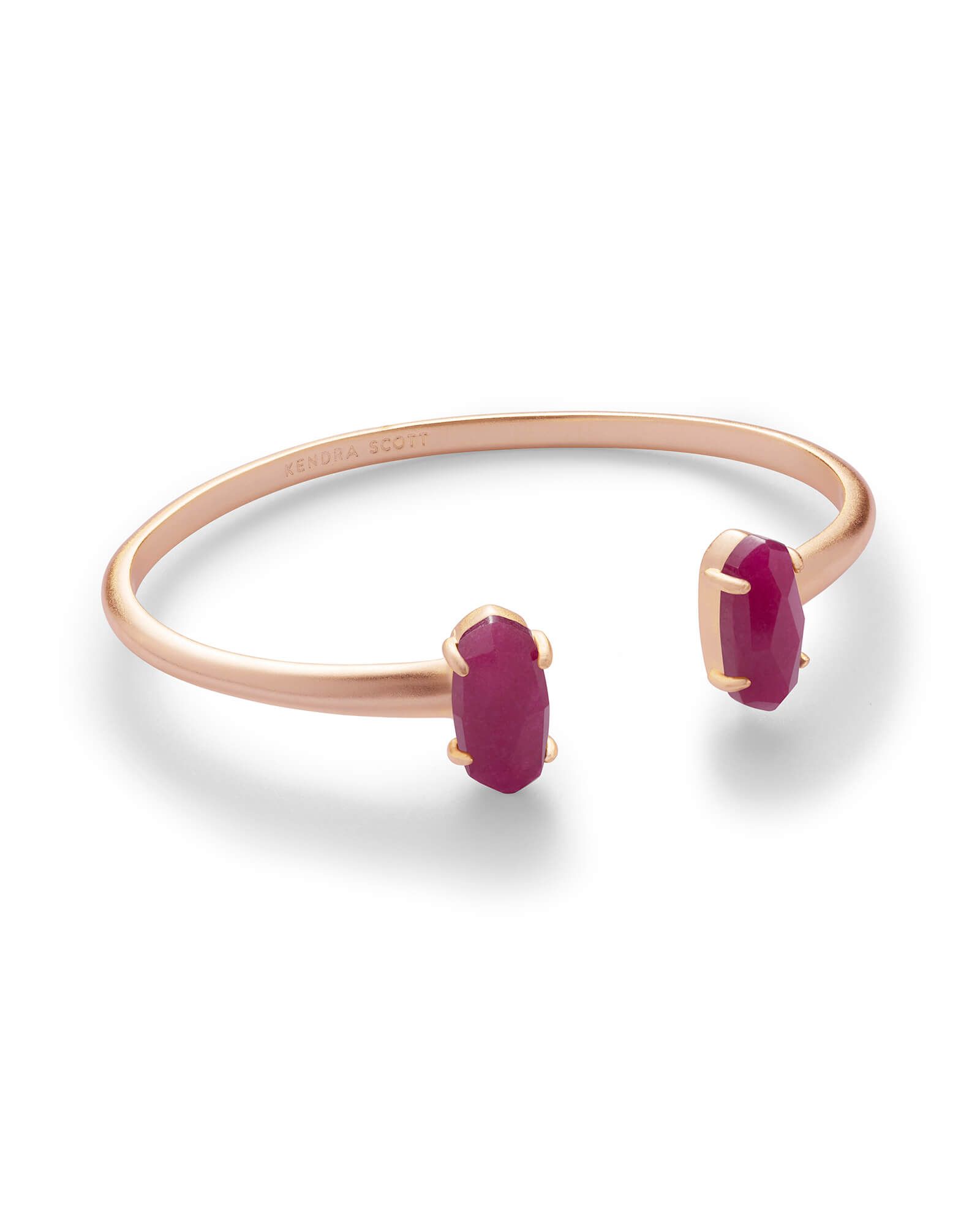 Edie Rose Gold Bracelet in Maroon Jade | Kendra Scott