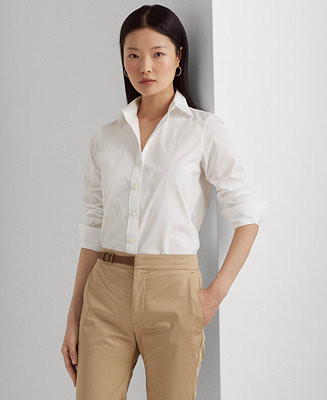 Lauren Ralph Lauren Non-Iron Straight-Fit Shirt, Regular & Petite - Macy's | Macy's