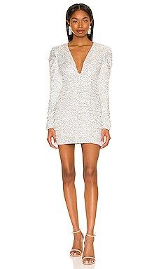 Lovers and Friends Ginger Mini Dress in Silver from Revolve.com | Revolve Clothing (Global)