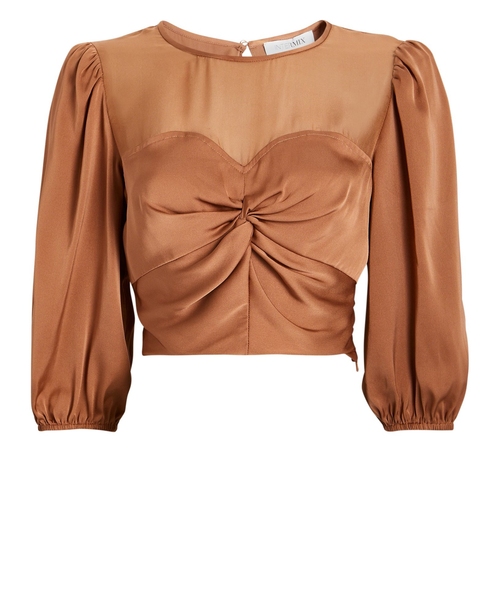 Wren Twist-Front Silk Top | INTERMIX