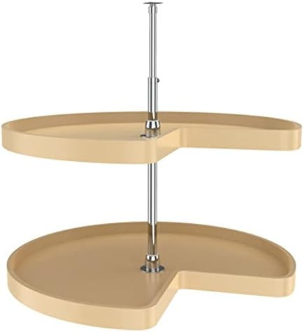 REV-A-SHELF Polymer Kidney-Shaped 2-Shelf Lazy Susans for Corner Base Cabinets | Amazon (US)