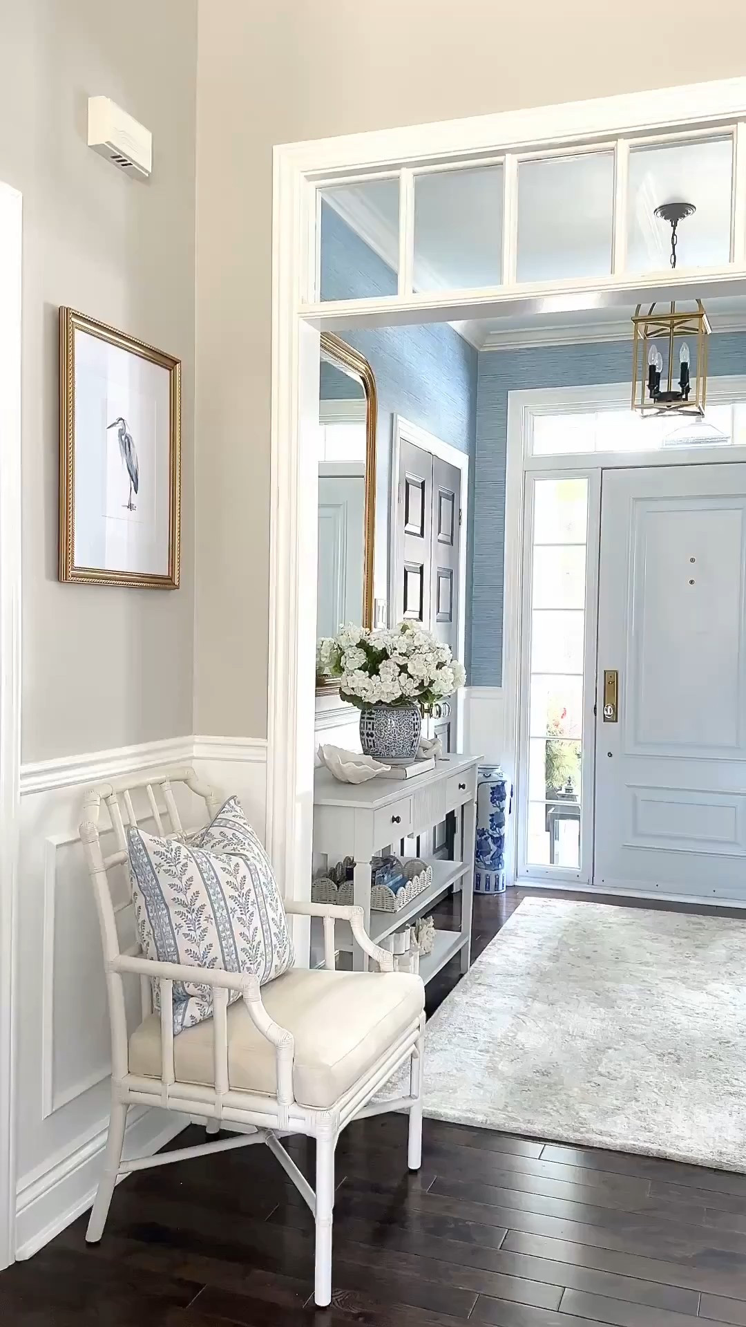 Spring views of our entryway and dining room! Gorgeous home decor blues, florals and chic chinoiserie💙 Our dining room drapes details: Fabric: Isabella | Color: Winter Sky Blue 7084-16 | Header style: Triple pleat | Trim: R31 | Single panel: 67”W x 102”H | Liner: Privacy | Memory Shape: Yes Get 15% off with code CITRINELIVING!

#LTKHome #LTKSeasonal