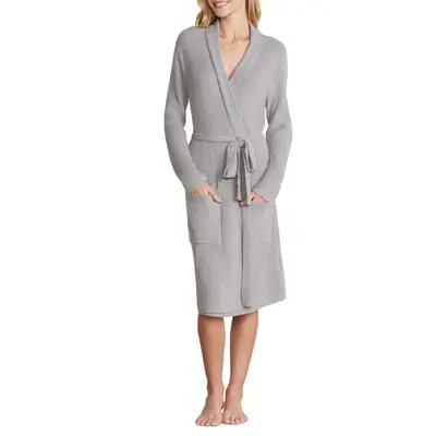 barefoot dreams CozyChic™ Lite® Ribbed Robe in Sea Salt at Nordstrom, Size Large | Nordstrom