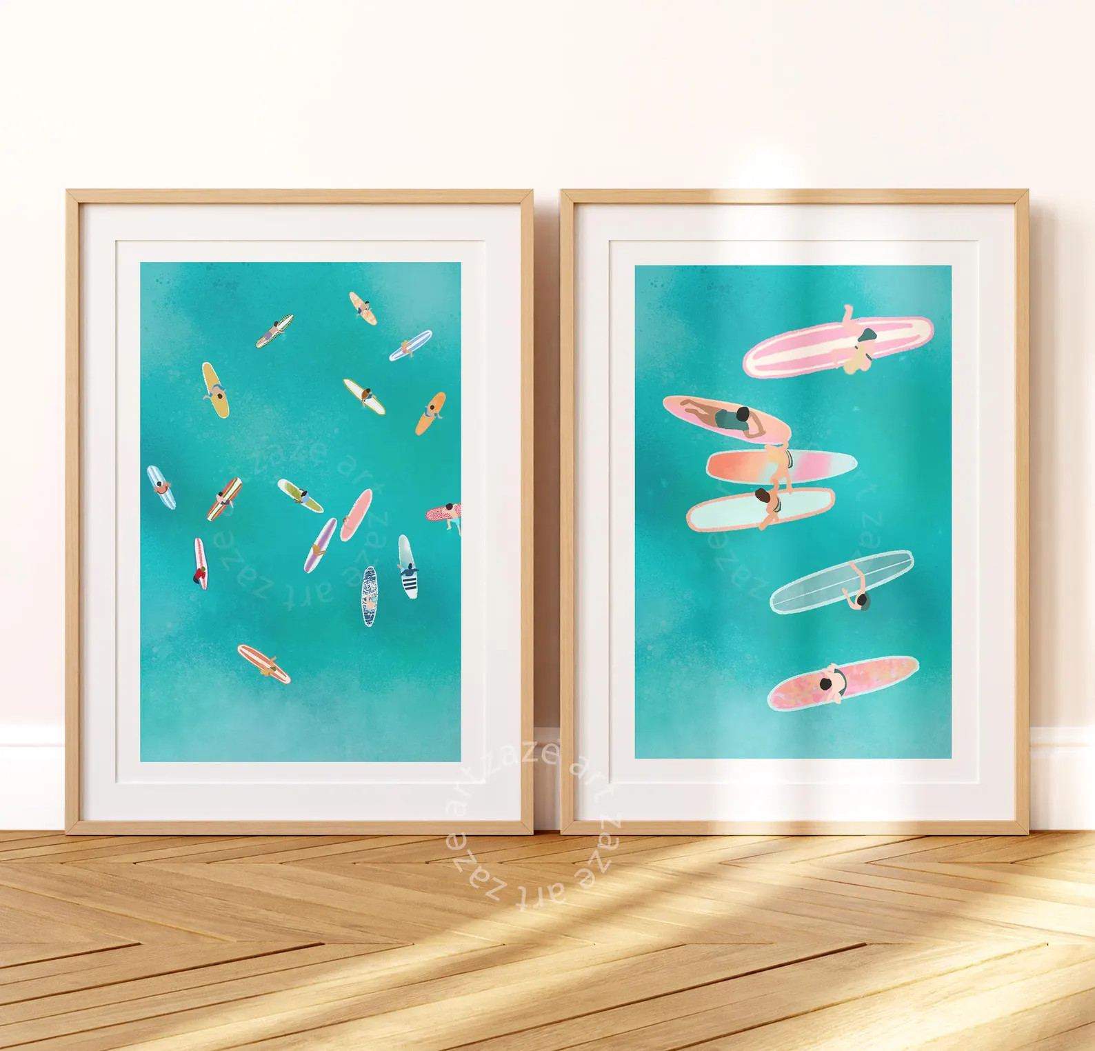 Surfboard Wall Art, Surf Poster, Room Decor Aesthetic, Ocean Wall Art, Above Bed Decor, Surfer Po... | Etsy (US)