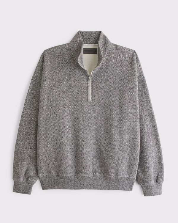 Men's Essential Half-Zip Sweatshirt | Men's New Arrivals | Abercrombie.com | Abercrombie & Fitch (US)