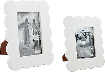 Mud Pie Scalloped Lacquer Frames, Small, 8.5" x 6.5" | Amazon (US)