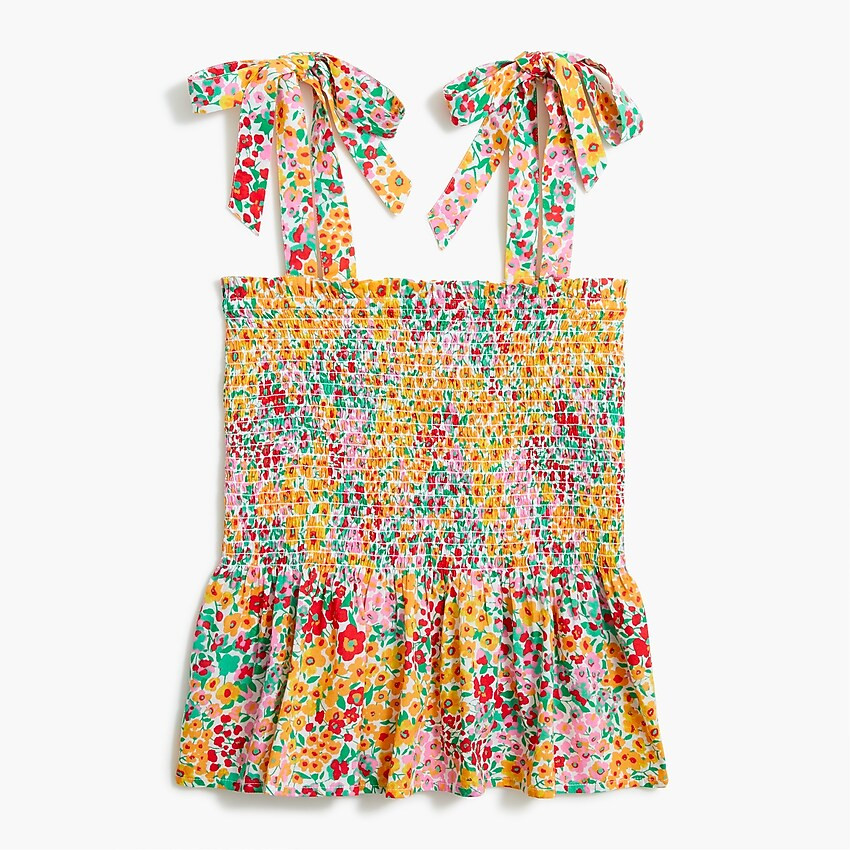 Factory: Smocked Tie-shoulder Tank Top For Women | J.Crew Factory