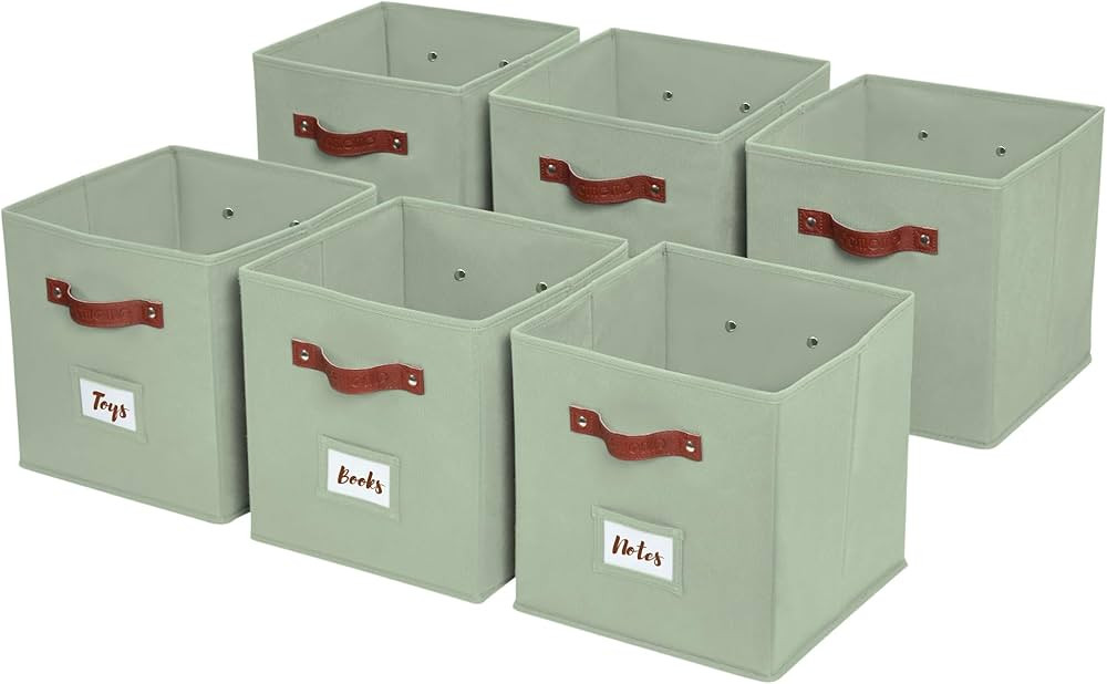 DECOMOMO Storage Cube | 13x13x13 Storage Cube Bins with Label Holders, Fabric Storage Cubes for S... | Amazon (US)