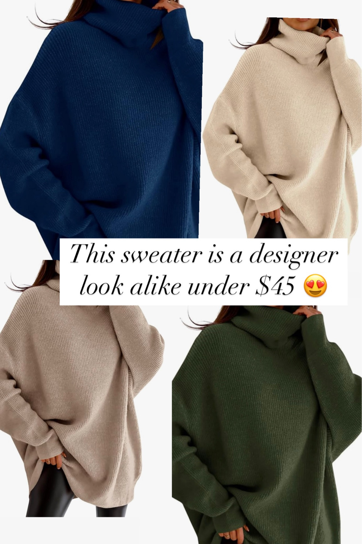 This sweater is a designer look alike for under $45. This is such a great addition to your fall/winter wardrobe! 

#LTKU #LTKSaleAlert #LTKFindsUnder50