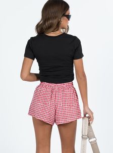 Beach House Shorts Red / White Gingham | Princess Polly US