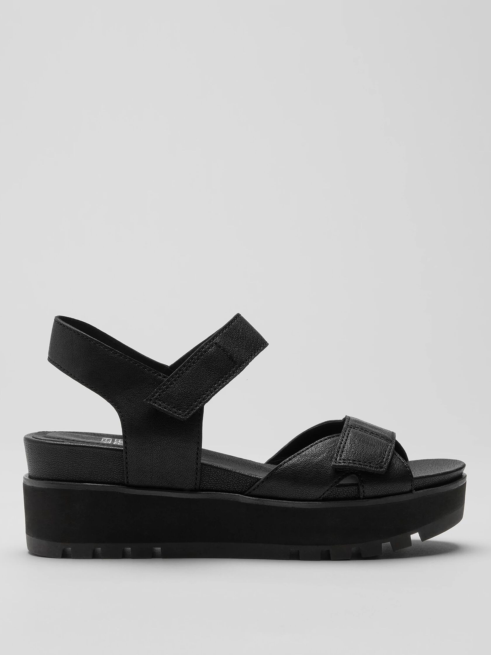 Calo Tumbled Leather Wedge Sandal | Eileen Fisher