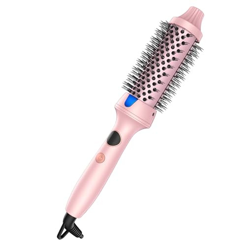 CIVEYA Thermal Brush Blowout Look, 1.5″ Ionic Heated Round Brush with 12 Heat Settings, Ceramic Thermal Round Brush Dual Voltage, Hot Round Brush Pink | Amazon (US)