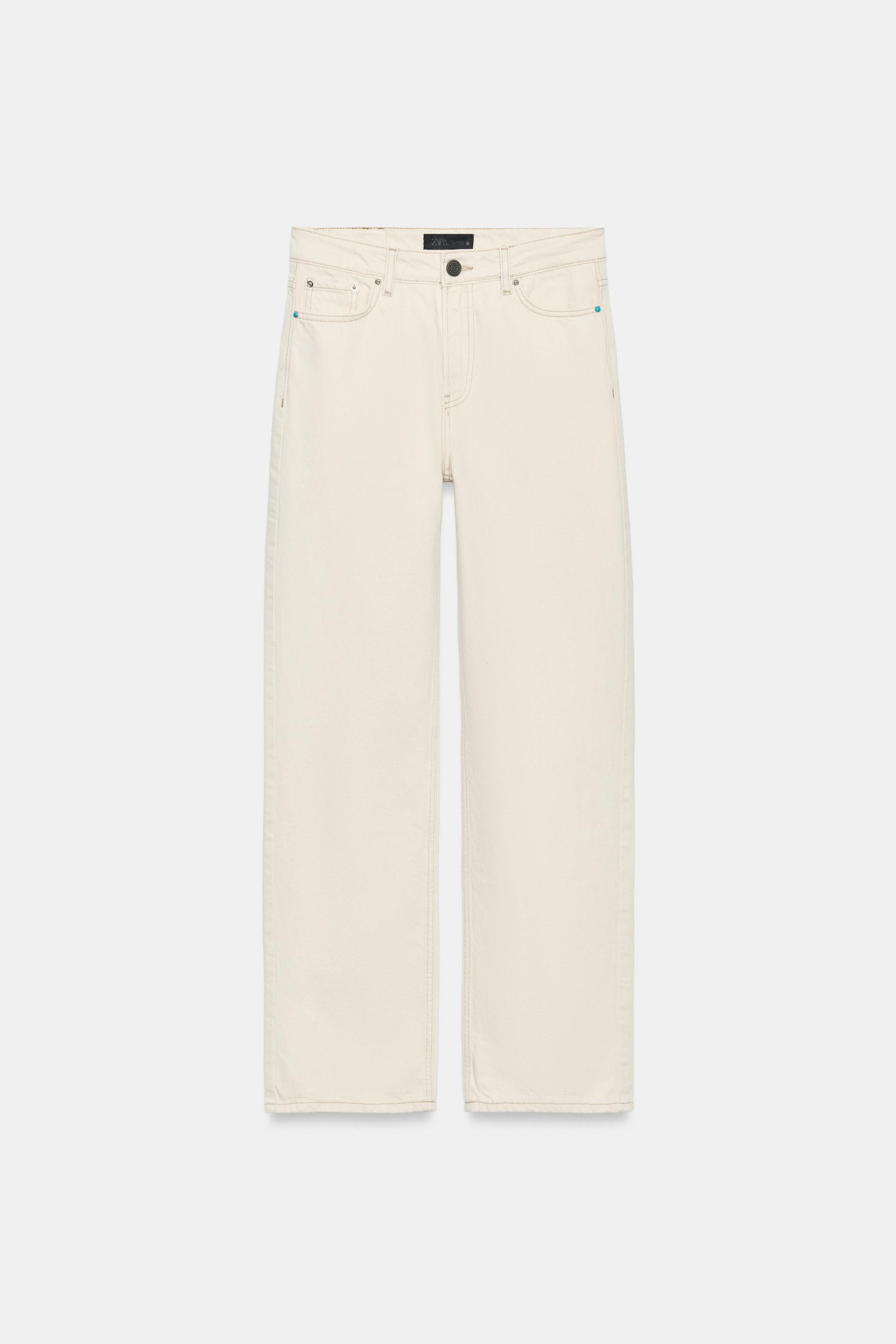 Zara - Z1975 High-Rise Regular Jeans - Ecru - 26 (Us 2) - Woman | Zara US