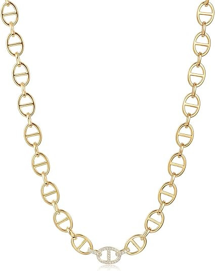 CIUNOFOR 14k Gold Multiple Selection Coffee Bean Necklaces For Women, Square Toggle Clasp Necklac... | Amazon (US)