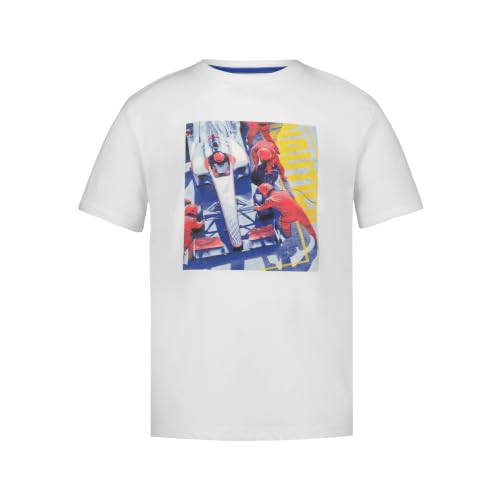 Nautica Boys' Short Sleeve Graphic Crew Neck T-Shirt, Soft, Comfortable, Relaxed Fit, Racing Pit White, 8 | Amazon (US)