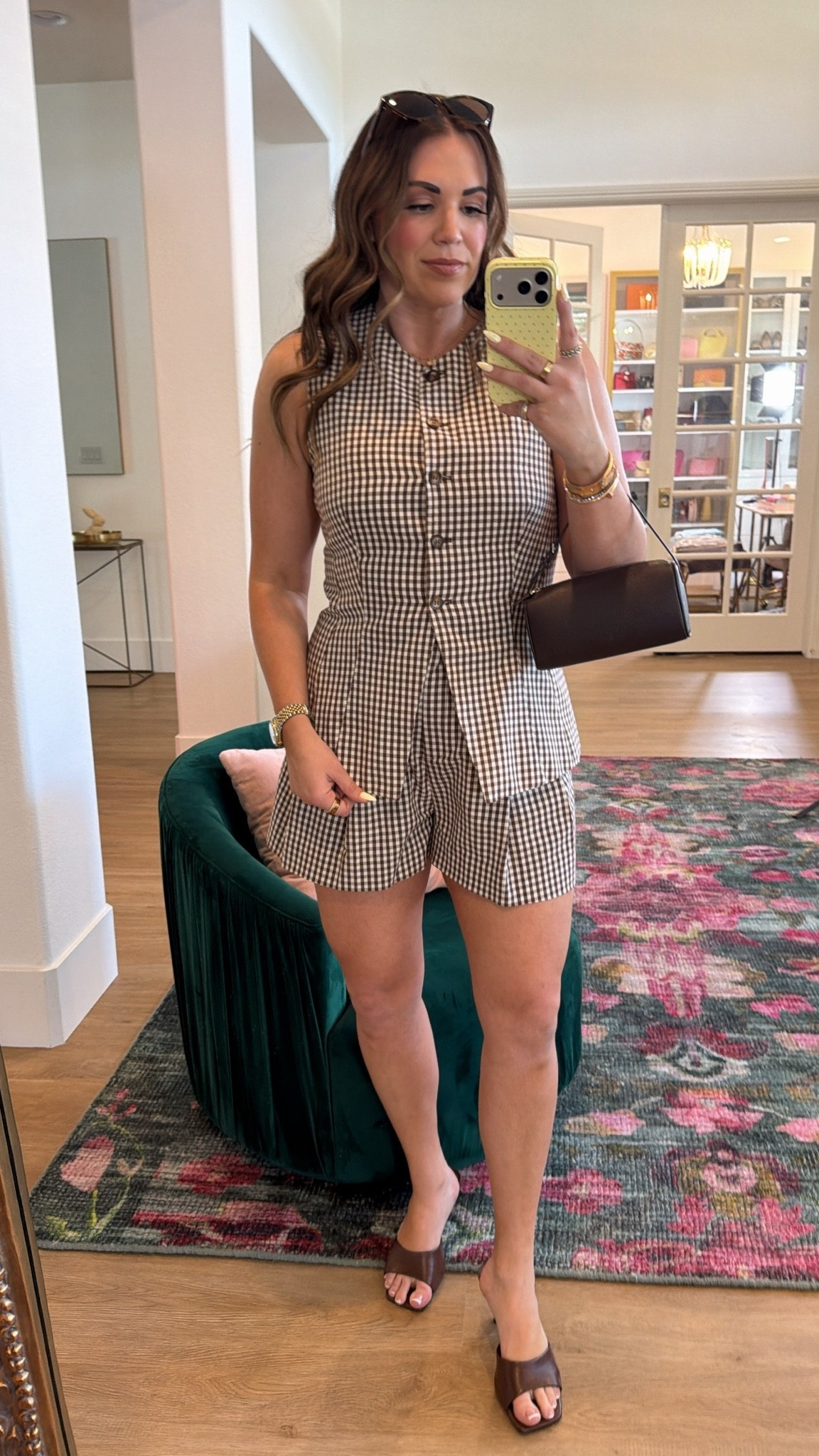 curvy midsize brown gingham set for spring! in the large in top and shorts. top runs small!

#LTKSeasonal #LTKMidsize