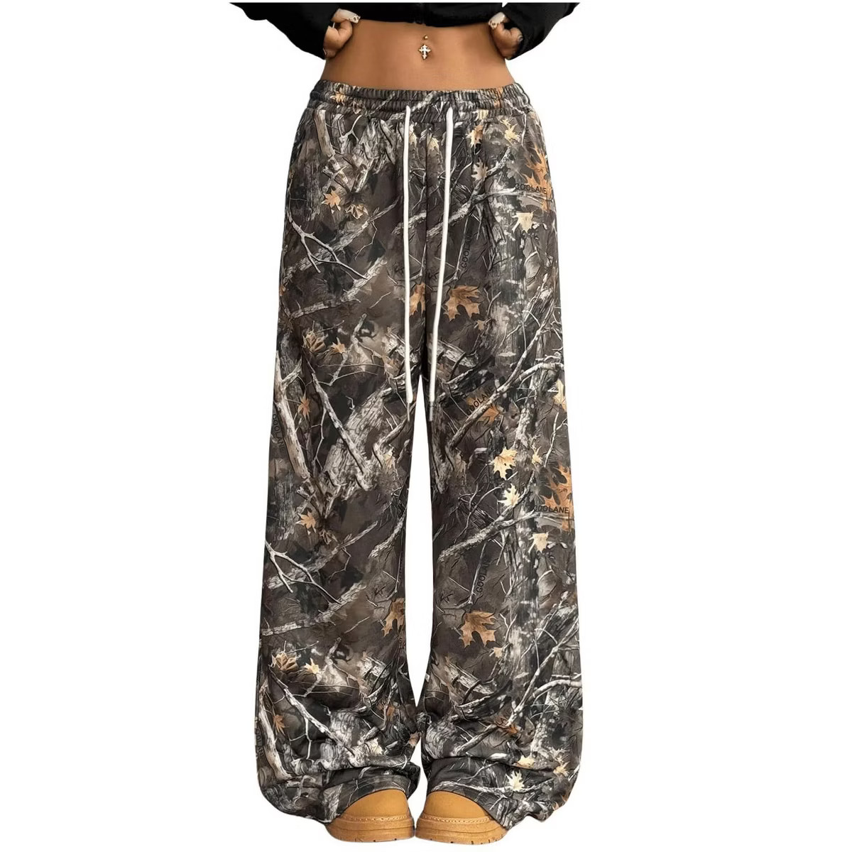 BLUEMING Womens Camo Pants Wide Leg Baggy Sweatpants Elastic Waist Drawstring Loose Geometric Pri... | Target
