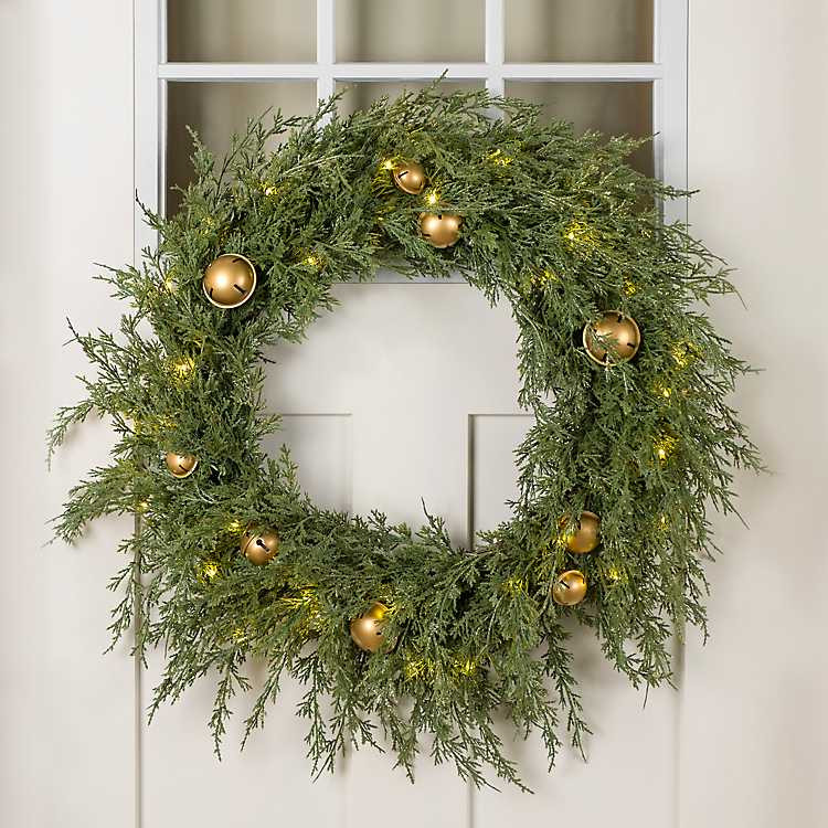 Pre-Lit Juniper Bells Christmas Wreath | Kirklands Home | Kirklands