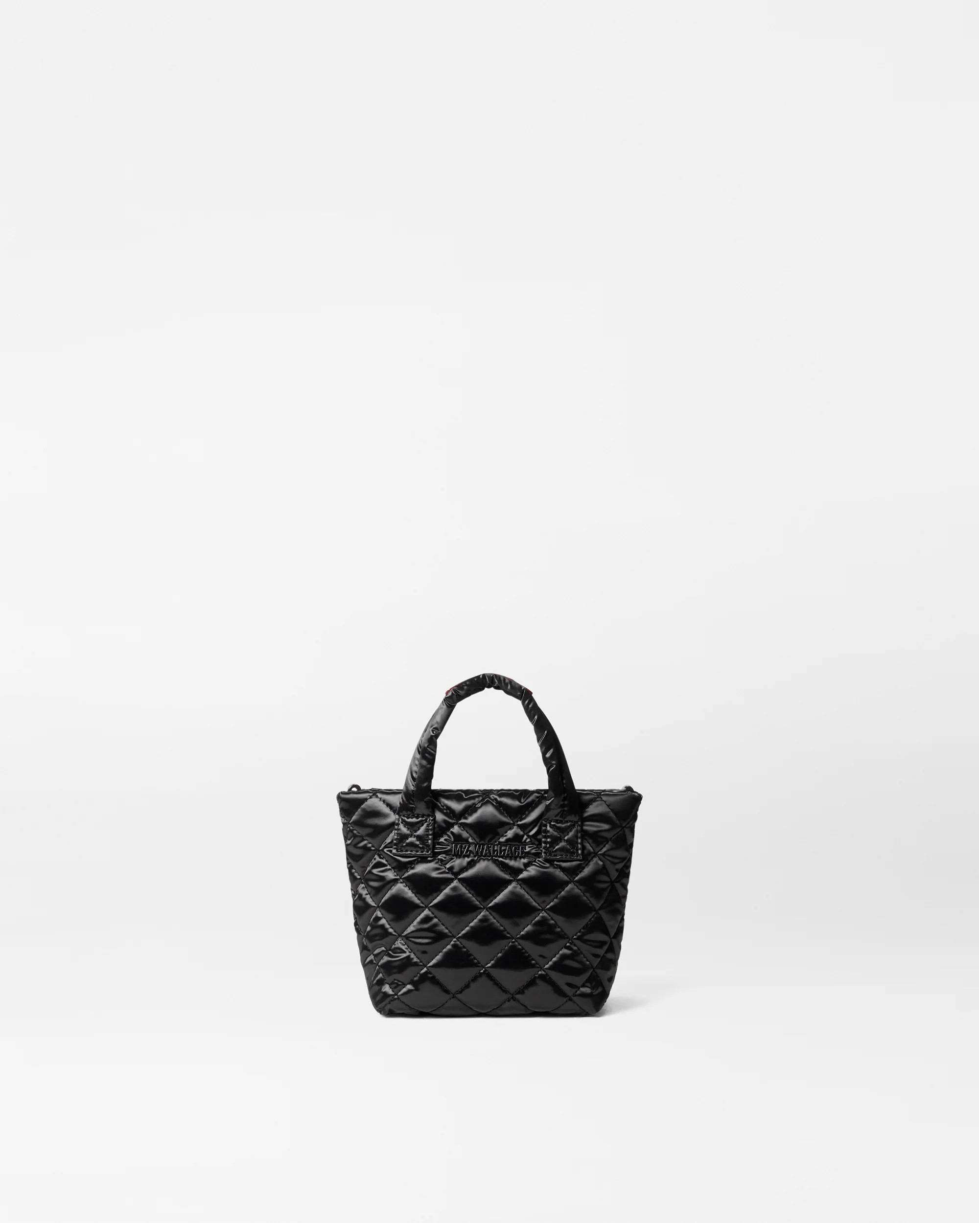 MZ Wallace Black Liquid Petite Metro Tote Deluxe | MZ Wallace