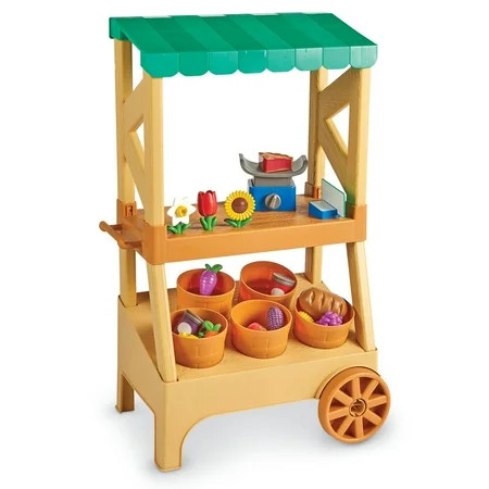 Learning Resources My First Farmstand Toy Farmers Market Cart With Play Food for Toddlers, Ages 2+ | Walmart (US)