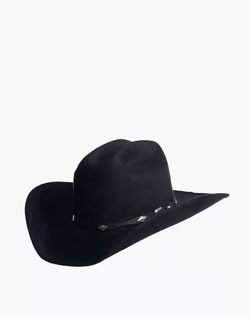ASN Vegan Suede Dolly Black Western Hat | Madewell