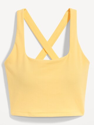 Light Support PowerChill Cross-Back Longline Sports Bra for Women | Old Navy (US)