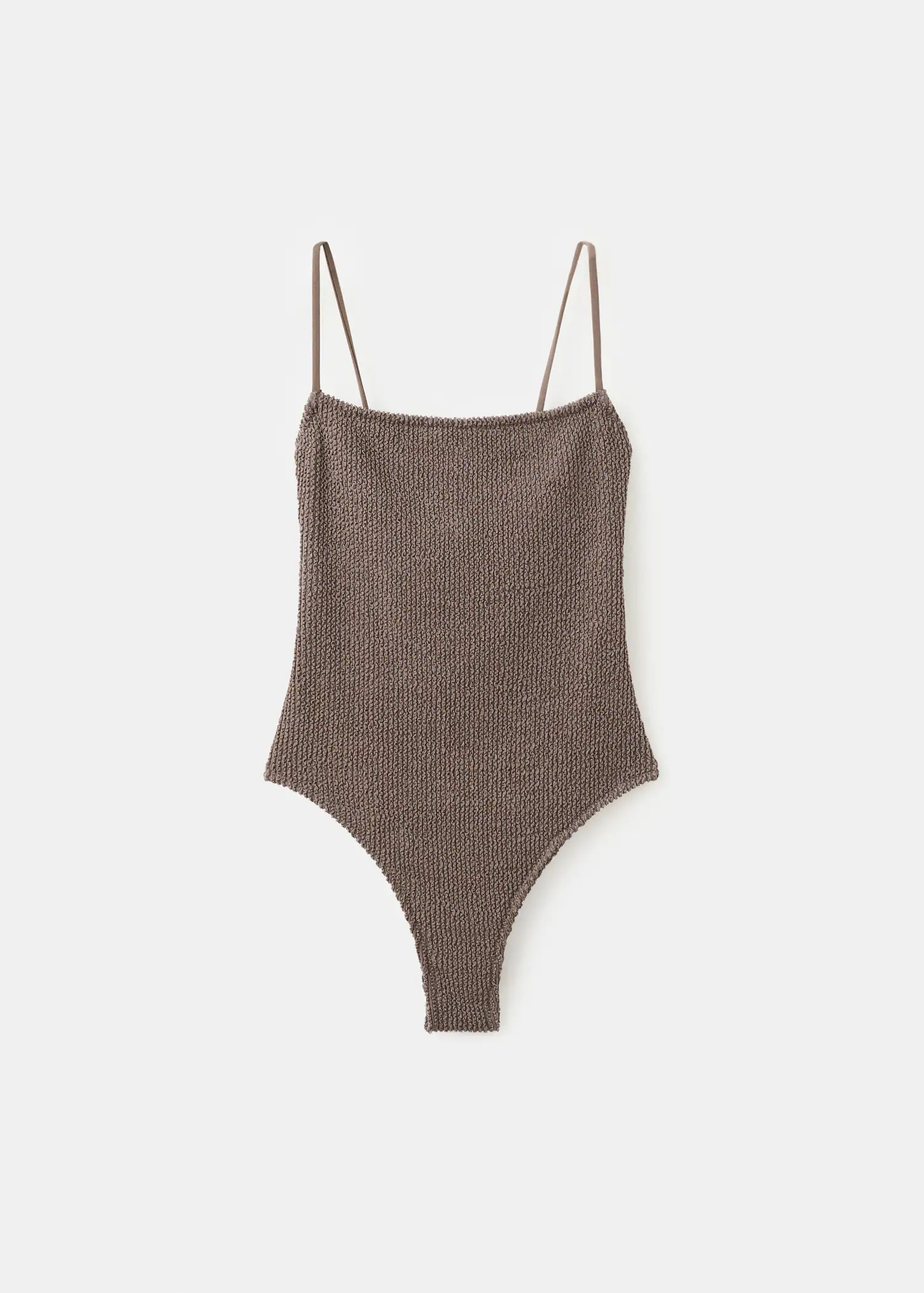 Textured swimsuit with straps | MANGO (UK)