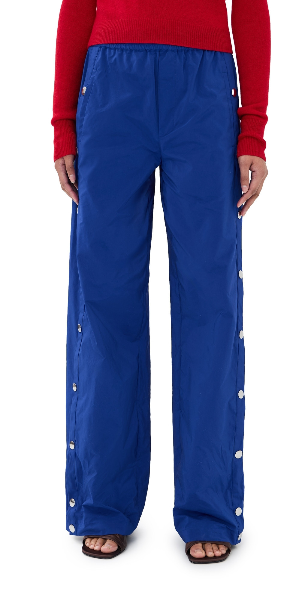 Tibi Nylon Snap Pull On Joggers Blue M | Shopbop